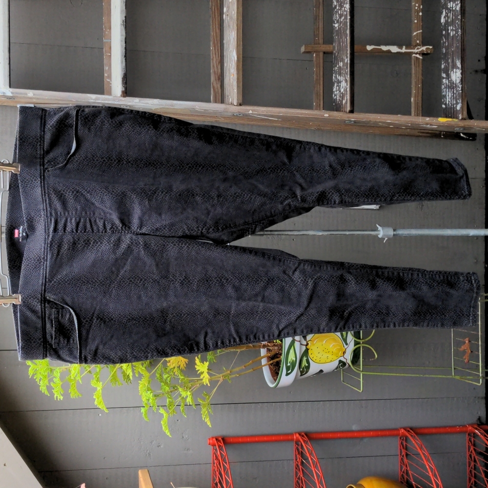 Levi's Black Snake Print Pull On Legging Jeggings